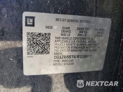 Zdjęcie 12 z 12 samochodu: 2018 CHEVROLET MALIBU LS VIN:1G1ZB5ST6JF219977 - miniatura