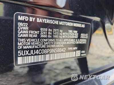 Zdjęcie 13 z 13 samochodu: 2023 BMW X5 M50I VIN:5UXJU4C08P9N58842 - miniatura