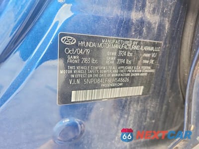 Zdjęcie 12 z 12 samochodu: 2020 HYUNDAI ELANTRA SEL VIN:5NPD84LF6LH548626 - miniatura