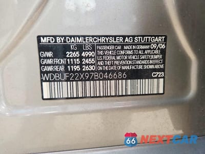 Zdjęcie 12 z 12 samochodu: 2007 MERCEDES-BENZ E 320 CDI VIN:WDBUF22X97B046686 - miniatura
