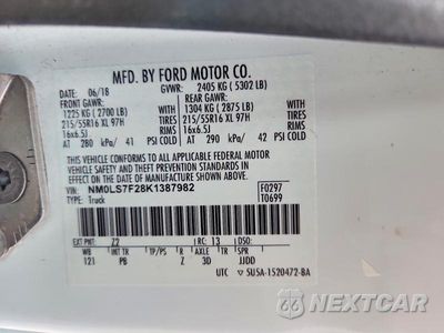 Zdjęcie 13 z 13 samochodu: 2019 FORD TRANSIT CONNECT XLT DELIVERY VAN VIN:NM0LS7F28K1387982 - miniatura