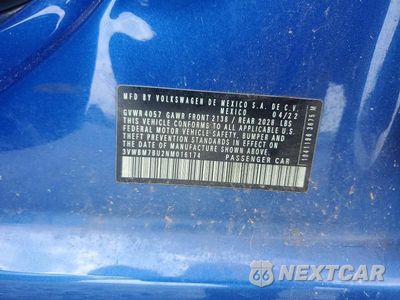 Zdjęcie 12 z 12 samochodu: 2022 VOLKSWAGEN JETTA S MANUAL VIN:3VWBM7BU2NM016174 - miniatura