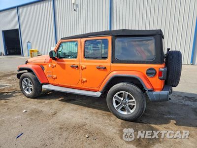 Drugie zdjęcie samochodu z przodu: 2018 JEEP WRANGLER UNLIMITED SAHARA VIN:1C4HJXEG7JW323443 - miniatura