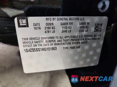 Zdjęcie 12 z 12 samochodu: 2017 BUICK LACROSSE PREMIUM VIN:1G4ZS5SS1HU151863 - miniatura