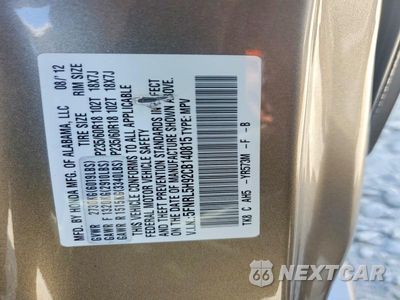 Zdjęcie 13 z 13 samochodu: 2012 HONDA ODYSSEY TOURING VIN:5FNRL5H92CB140815 - miniatura