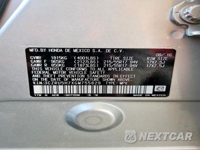 Zdjęcie 13 z 13 samochodu: 2016 HONDA HR-V EXL VIN:3CZRU5H7XGM755829 - miniatura