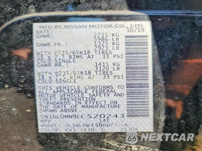 Zdjęcie 14 z 14 samochodu: 2020 INFINITI QX60 PURE VIN:5N1DL0MN9LC520243 - miniatura