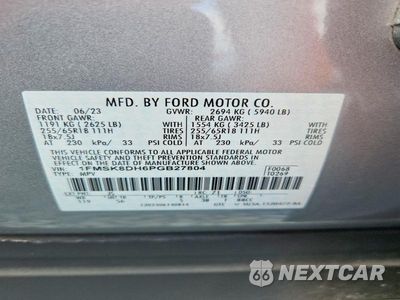 Zdjęcie 13 z 13 samochodu: 2023 FORD EXPLORER XLT VIN:1FMSK8DH6PGB27804 - miniatura