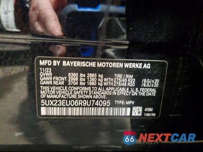 Zdjęcie 13 z 13 samochodu: 2024 BMW X5 XDRIVE40I VIN:5UX23EU06R9U74095 - miniatura