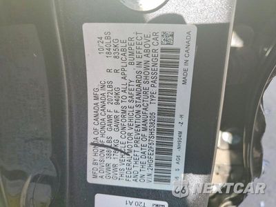 Zdjęcie 12 z 12 samochodu: 2025 HONDA CIVIC SPORT VIN:2HGFE2F57SH538205 - miniatura