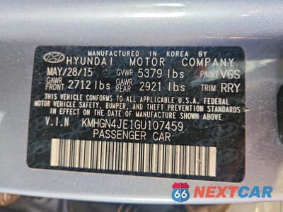 Zdjęcie 12 z 12 samochodu: 2016 HYUNDAI GENESIS 3.8L VIN:KMHGN4JE1GU107459 - miniatura