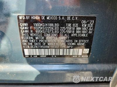 Zdjęcie 13 z 13 samochodu: 2024 HONDA HR-V SPORT VIN:3CZRZ1H50RM718302 - miniatura