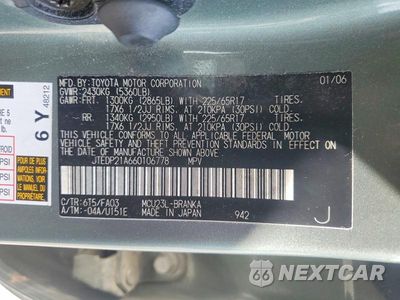 Zdjęcie 13 z 13 samochodu: 2006 TOYOTA HIGHLANDER LIMITED VIN:JTEDP21A660106778 - miniatura
