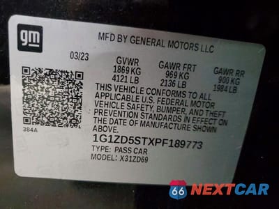 Zdjęcie 12 z 12 samochodu: 2023 CHEVROLET MALIBU LT VIN:1G1ZD5STXPF189773 - miniatura