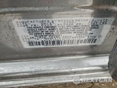Zdjęcie 12 z 12 samochodu: 2019 NISSAN SENTRA SV VIN:3N1AB7AP1KY374051 - miniatura