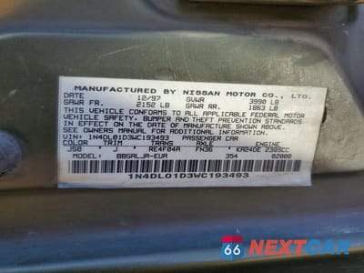Zdjęcie 13 z 13 samochodu: 1998 NISSAN ALTIMA XE VIN:1N4DL01D3WC193493 - miniatura