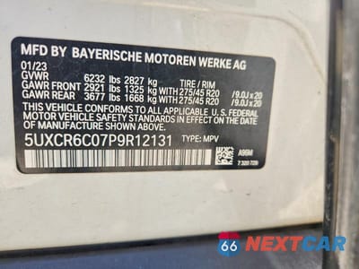 Zdjęcie 13 z 13 samochodu: 2023 BMW X5 XDRIVE40I VIN:5UXCR6C07P9R12131 - miniatura