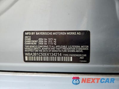Zdjęcie 12 z 12 samochodu: 2014 BMW 320 I VIN:WBA3B1C50EK134214 - miniatura
