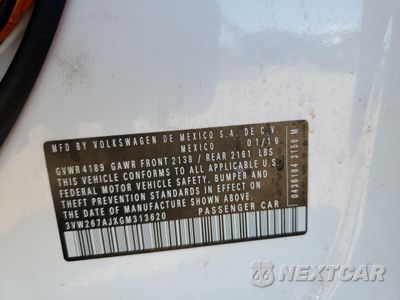 Zdjęcie 14 z 14 samochodu: 2016 VOLKSWAGEN JETTA S VIN:3VW267AJXGM313620 - miniatura
