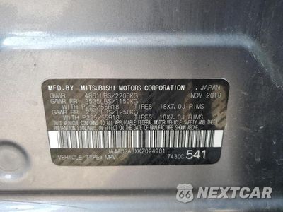 Zdjęcie 12 z 12 samochodu: 2019 MITSUBISHI OUTLANDER SE VIN:JA4AD3A3XKZ024981 - miniatura