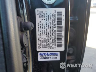 Zdjęcie 12 z 12 samochodu: 2012 HONDA CIVIC LX VIN:2HGFB2F56CH588393 - miniatura