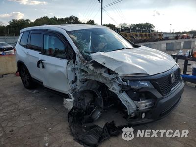 Czwarte zdjęcie samochodu z boku: 2021 HONDA PASSPORT EXL VIN:5FNYF8H57MB001380 - miniatura