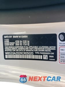 Zdjęcie 12 z 12 samochodu: 2024 BMW M4 COMPETITION VIN:WBS33AZ02RCR05020 - miniatura