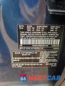 Zdjęcie 15 z 15 samochodu: 2011 SAAB 9-5 TURBO VIN:YS3GN4AR8B4004130 - miniatura