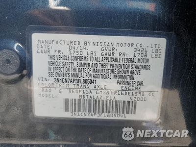Zdjęcie 14 z 14 samochodu: 2015 NISSAN VERSA S VIN:3N1CN7AP3FL805041 - miniatura