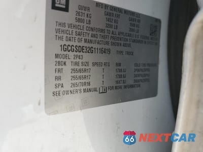 Zdjęcie 13 z 13 samochodu: 2016 CHEVROLET COLORADO Z71 VIN:1GCGSDE32G1116419 - miniatura