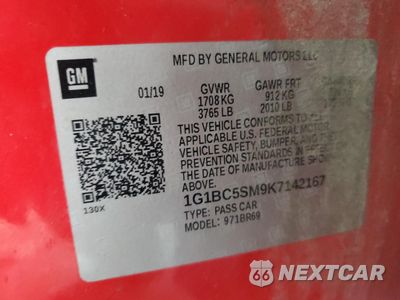 Zdjęcie 12 z 12 samochodu: 2019 CHEVROLET CRUZE LS VIN:1G1BC5SM9K7142167 - miniatura