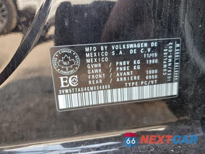 Zdjęcie 12 z 12 samochodu: 2016 VOLKSWAGEN GTI S/SE VIN:3VW5T7AU4GM034860 - miniatura