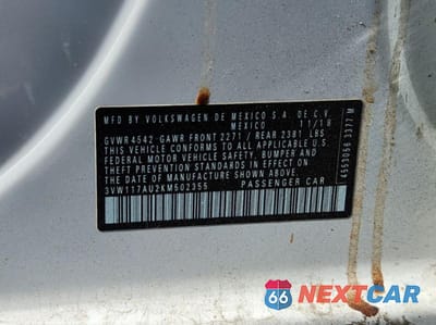 Zdjęcie 8 z 8 samochodu: 2019 VOLKSWAGEN GOLF SPORTWAGEN S VIN:3VW117AU2KM502355 - miniatura