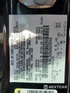 Zdjęcie 12 z 12 samochodu: 2016 LINCOLN MKZ VIN:3LN6L2GK6GR620460 - miniatura