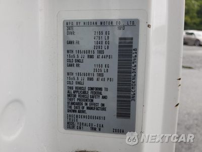 Zdjęcie 13 z 13 samochodu: 2013 NISSAN NV200 2.5S VIN:3N6CM0KN6DK694618 - miniatura