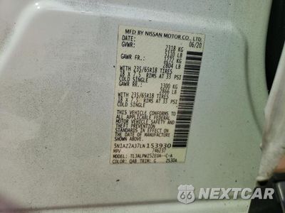Zdjęcie 13 z 13 samochodu: 2020 NISSAN MURANO S VIN:5N1AZ2AJ7LN153930 - miniatura