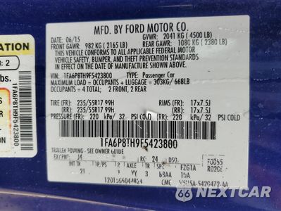 Zdjęcie 13 z 13 samochodu: 2015 FORD MUSTANG VIN:1FA6P8TH9F5423800 - miniatura