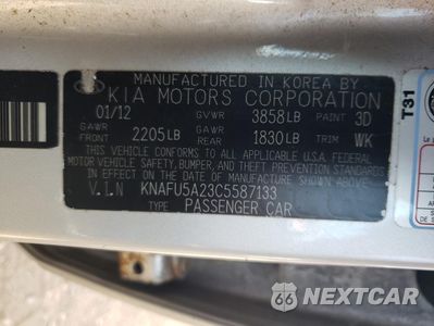 Zdjęcie 12 z 12 samochodu: 2012 KIA FORTE EX VIN:KNAFU5A23C5587133 - miniatura