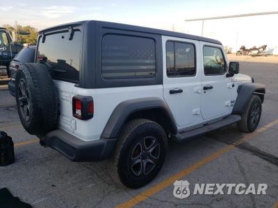 Trzecie zdjęcie samochodu z tyłu: 2018 JEEP WRANGLER UNLIMITED SPORT VIN:1C4HJXDG5JW108919 - miniatura