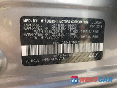 Zdjęcie 16 z 16 samochodu: 2020 MITSUBISHI RVR SE VIN:JA4AJ4AW3LU603138 - miniatura