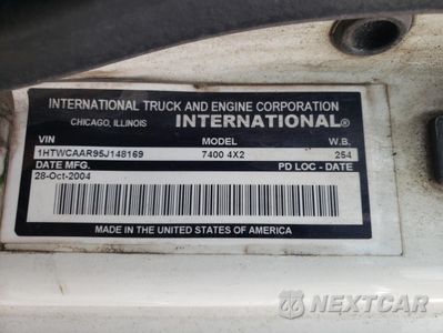 Zdjęcie 10 z 10 samochodu: 2005 INTERNATIONAL 7000 7400 VIN:1HTWCAAR95J148169 - miniatura