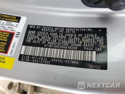 Zdjęcie 12 z 12 samochodu: 2011 TOYOTA CAMRY BASE VIN:4T1BF3EK2BU619208 - miniatura