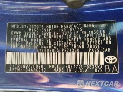 Zdjęcie 13 z 13 samochodu: 2015 TOYOTA COROLLA L VIN:5YFBURHE5FP274360 - miniatura