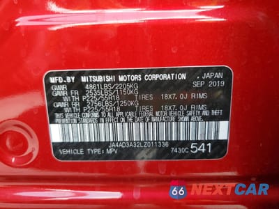 Zdjęcie 13 z 15 samochodu: 2020 MITSUBISHI OUTLANDER SE VIN:JA4AD3A32LZ011336 - miniatura
