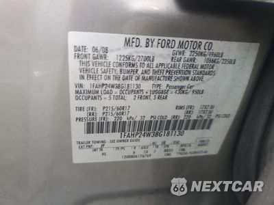 Zdjęcie 14 z 14 samochodu: 2008 FORD TAURUS SEL VIN:1FAHP24W38G181130 - miniatura
