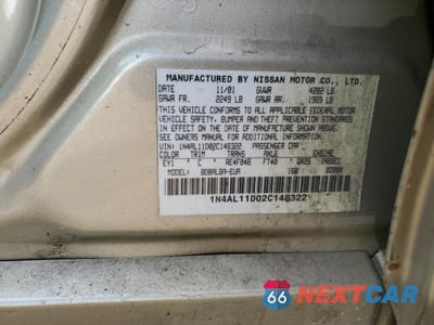 Zdjęcie 13 z 13 samochodu: 2002 NISS ALTIMA VIN:1N4AL11D02C148322 - miniatura