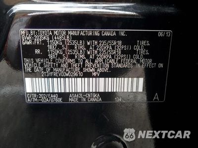 Zdjęcie 13 z 13 samochodu: 2013 TOYOTA RAV4 LIMITED VIN:2T3YFREV0DW029610 - miniatura