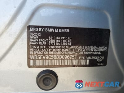 Zdjęcie 13 z 13 samochodu: 2013 BMW M5 VIN:WBSFV9C58DD096751 - miniatura