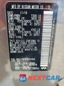 Zdjęcie 15 z 15 samochodu: 2019 INFINITI QX80 LUXE VIN:JN8AZ2NF5K9684968 - miniatura