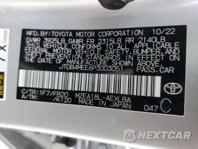 Zdjęcie 13 z 13 samochodu: 2023 TOYOTA COROLLA LE VIN:JTDB4MEE6P3003051 - miniatura